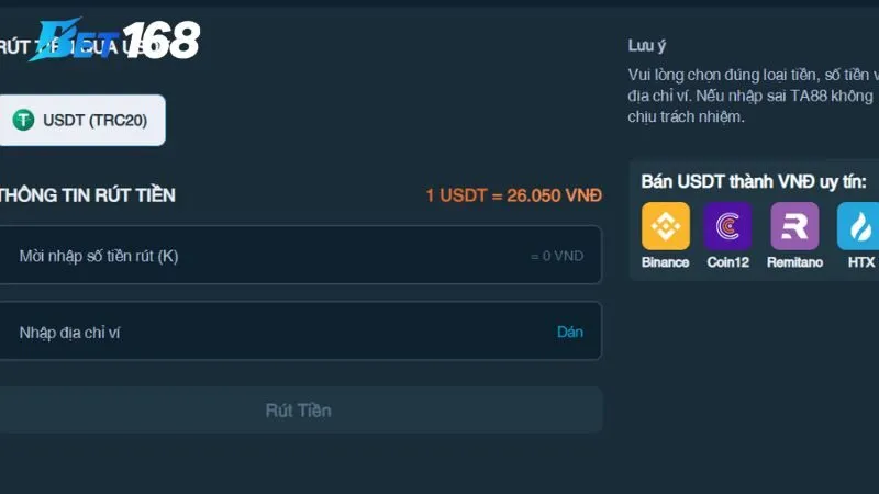 Luôn chú ý các điều mà nhà cái nhắc nhở dưới đây Lưu ý vàng để Rút Tiền Bet168 thành công mỹ mãn