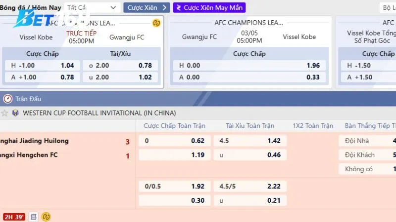 Các loại tỷ lệ cược Bet168 cung cấp tới người chơi Tổng hợp các loại tỷ lệ cược Bet168